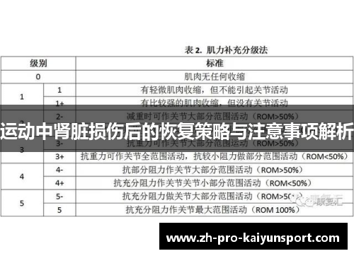运动中肾脏损伤后的恢复策略与注意事项解析