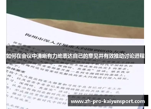 如何在会议中清晰有力地表达自己的意见并有效推动讨论进程
